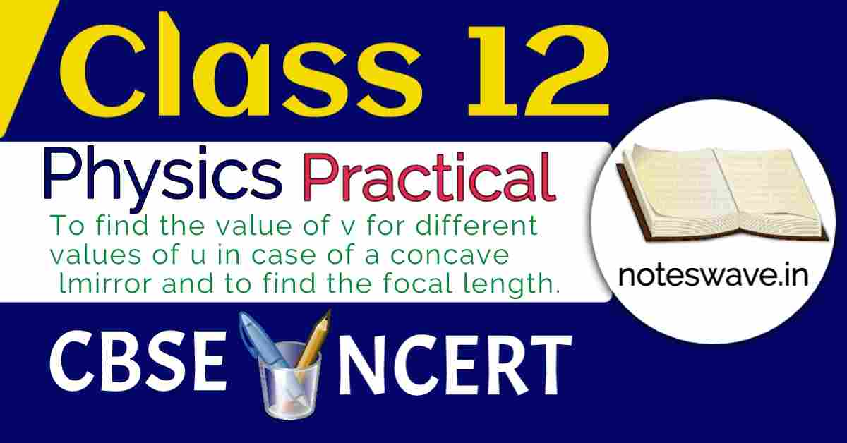 Class 12 Physics Practical file notes with readings