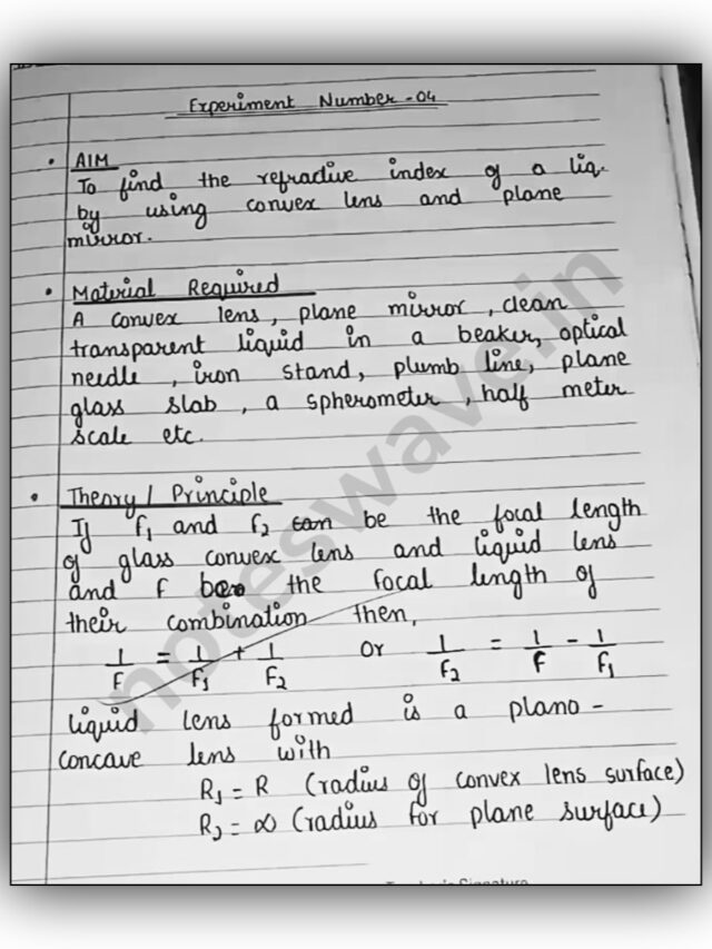 Class 12 Physics Practical File | Section B Experiment 8 | Download pdf ...