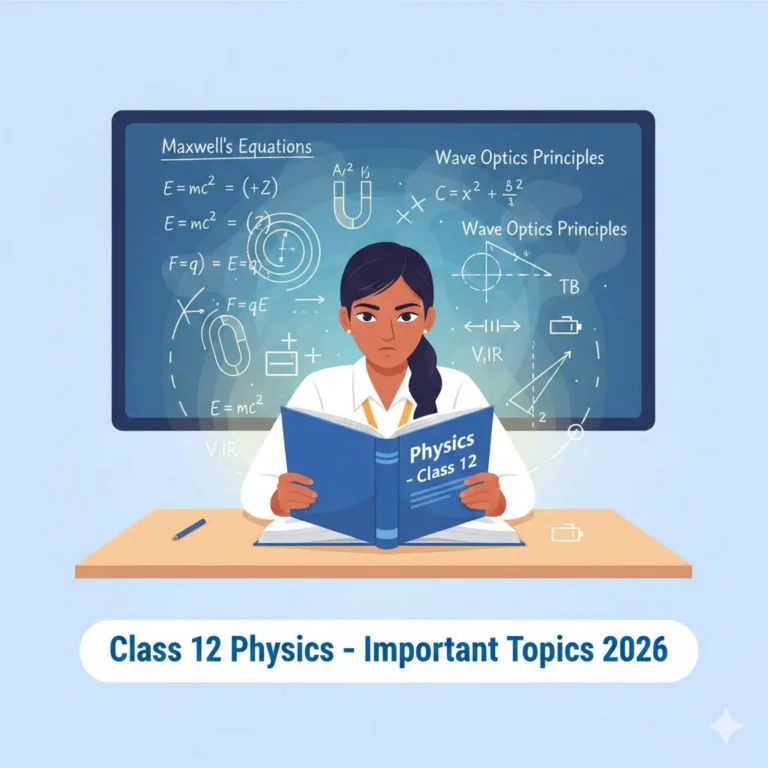 class 12 physics important topics for board exam 2026